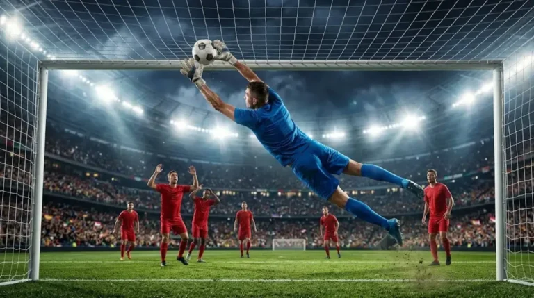 Spain vs Cabo Verde World Cup match: goalkeeper dives to deny an attacker during the historic 0-0 draw
